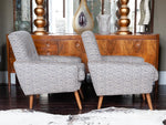 Pair of 1950s Italian Padded Armchairs