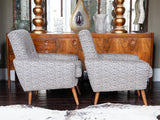 Pair of 1950s Italian Padded Armchairs