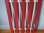 1960s Belgium Red and White Wooden Coat Rack