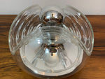 1970s Wave Chrome Peill & Putzler Wall Lights