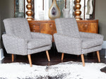 Pair of 1950s Italian Padded Armchairs