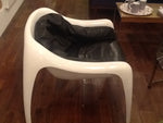 1960s Fibreglass and Leather Armchair