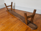 Antique Trestle Style French Oak Bench