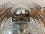 1970s Wave Chrome Peill & Putzler Wall Lights