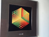 Op Art - Spotted Cube Vasarely Framed Print