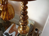 Pair 1950's Solid Brass Stiffel Table Lamps