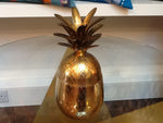 VINTAGE LARGE BRASS PINEAPPLE ICE BUCKET