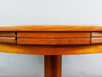 1960s Danish Dyrlund Teak Flip-Flap Pedestal Dining Table