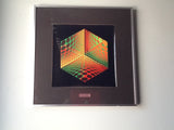 Op Art - Spotted Cube Vasarely Framed Print