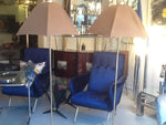 Pair of Belgium Brass Floor Lamps