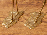 1970's Pair of Hollywood Regency Large French Brass Flamingos