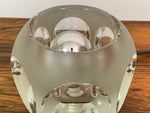 Pair of 1970s Peill and Putzler Frosted Glass Round Ice Cube Table Lamps