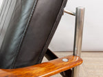 1960s Norwegian Leather & Rosewood Lounge Chair by Sven Ivar Dysthe for Dokka Mobler