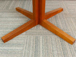 1960s Danish Dyrlund Teak Flip-Flap Pedestal Dining Table