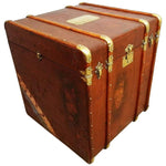 Vintage French Brass Steamer Trunk c.1920