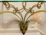 1950s Colli Golden Wrought Iron Console Table