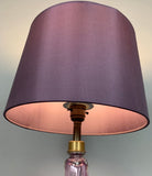 1950s Val St Lambert Purple Table Lamp