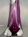 1950s Val St Lambert Purple Table Lamp