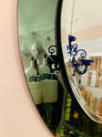 1960s Fontana Arte Round Glass Wall Mirror