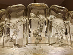 1960s Doria Leuchten Iced Glass & Brass Chandelier