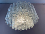 1960s German Doria Tubular Crystal Glass Chandelier