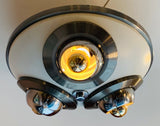 1960s Italian Space Age UFO Flush Mount Ceiling Light