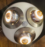 1960s Italian Space Age UFO Flush Mount Ceiling Light