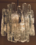 1960s Kalmar Two-Tier Iced Glass Chandelier