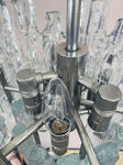 1960s Kalmar Two-Tier Iced Glass Chandelier
