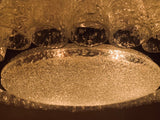 1960s Large Doria Tubular Glass and Chrome Chandelier