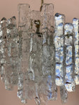 1960s Small Kalmar Two-Tier Iced Glass Chandelier