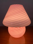 1960s Vetri Murano Glass Pink Table Lamp
