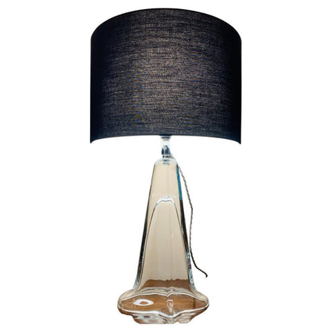 1960s Belgium Clear Glass Table Lamp