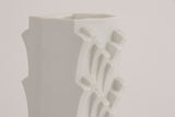 1960s White Bisque Op Art Vase by Heinrich Fuchs