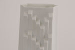 1960s White Bisque Op Art Vase by Heinrich Fuchs