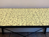1960s Yellow and Gold Tiled Coffee Table
