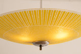 1960s Czech Napako Yellow Glass Pendant Light