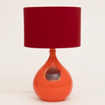 1970s Orange Ceramic Rosenthal Table Lamp