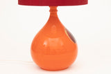 1970s Orange Ceramic Rosenthal Table Lamp