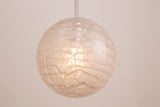 1970s German Doria Crackle Glass Globe Pendant Light