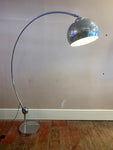 1970s Italian Chrome Arc Floor Lamp