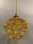 1970s Helena Tynell Amber Glass Bubble Pendant Light