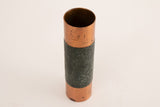 1970s Copper West German Brutalist Cylindrical Vase