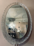 1970s German Oval Illuminated Wall Mirror