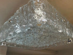 1970s Kaiser Ice Glass Flush Mount Ceiling Light