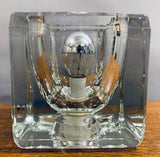 1970s Peill & Putzler Clear Glass Cube Light