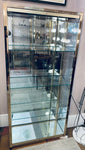 1970s Italian Gold Chrome Cabinet Renato Zevi Style