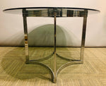 1970s Merrow Associates Glass & Chrome Dining Table