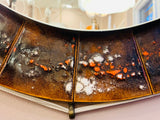 1970s Ceramic Tiled Round Mirror