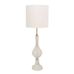 1970s Italian Polished Brass & Molen Glass Lamp
